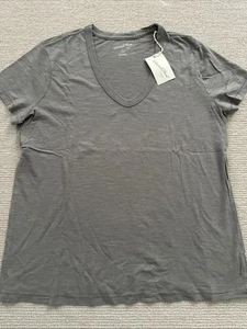 Universal Thread Womens V-Neck Tee Shirt Galvanized Gray Size Large NWT - Picture 1 of 4