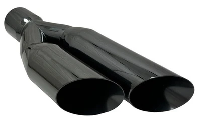 Exhaust Tip 3.00" Inlet 3.50" Dual Outlet 18.00" Long WDSW350018-300-BC-SS 304 S - Image 1 of 4