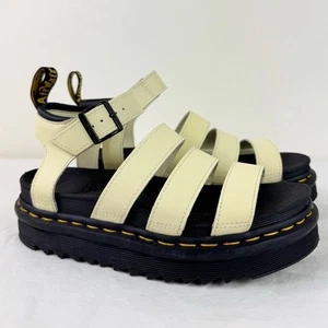 Dr. Martens Blaire Hydro Leather Sandal Parchment Beige - Picture 1 of 11
