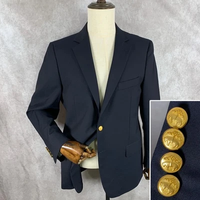 Chaqueta Blazer Brooks Brothers Hombre 42R Botón Dorado Loro Piana Lana Fitzgerald Foto 1 de 4