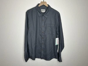 Marmot Mountain Works dunkelgraues Button-Down-Hemd für Herren Größe Medium neu mit Etikett - Bild 1 von 4