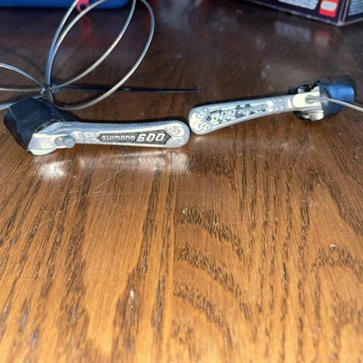 Vintage Shimano 600 Arabesque Friction Downtube Shifters Silver - Image 1 of 4