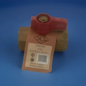 1” FIP GAS BALL VALVE BRASS - Picture 1 of 3