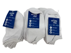 Stride Rite Kids White No Show Socks Comfort Large (7-10 yrs) - 18 Pack - Picture 1 of 1