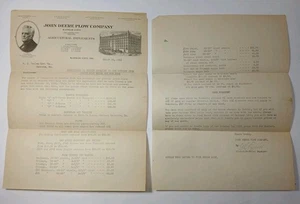 Antik 1922 John Deere Farm Implement Kansas City Oklahoma Denver Händlerbrief - Bild 1 von 23