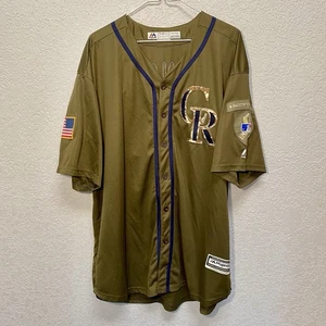 Colorado Rockies Jersey Men’s 3XL Green Nolan Arenado Salute to Service Majestic - Picture 1 of 9