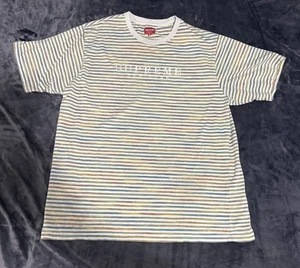 Supreme Static Stripe Top White SS18 Size XL - Picture 1 of 9