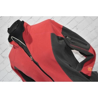 Mountain Hardwear Fleece Jacket Womens Size 8 Full Zip Pink Gray With Pockets - Image 1 of 4