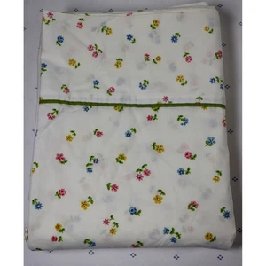 WAMSUTTA Ultracale Twin Flat Sheet Floral Print Cotton Blend VINTAGE 70'S - Picture 1 of 5