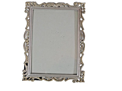 De colección The Weston Gallery Mesa Tono Plateado Metal Ornado Caballete Marco 5 x 7 Foto 1 de 4