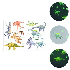2 Sheets Luminous Dinosaur Wall Sticker Child Baby Background Stickers - Picture 1 of 12