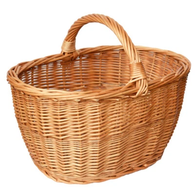 NEU! Einkaufskorb Weidenkorb Groß Autokorb Korb Korbwaren Weide Präsent KZ44 - Bild 1 von 4