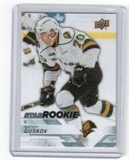 2018-19 CHL Hockey Star Rookie Card # 373 Matvey Guskov London Knights Center