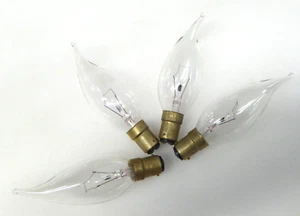 4 x Crompton 35mm Clear Bent Tip Incandescent SBC Candle 40W Dimmable Warm White - Picture 1 of 7