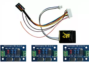 DCC Concepts ~ schwarz 21 & 8 Pin 6 Funktions-Decoder + 3 ABC Module ~ DCD-ZN218.6S - Bild 1 von 3