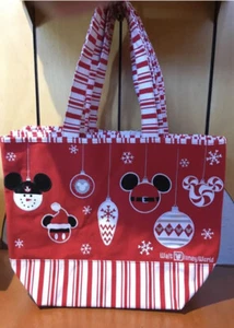 Walt Disney world 2017 Holiday Tote Bag Mickey Ornaments HTF NEW - Picture 1 of 3