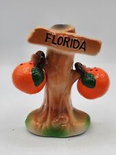 Vintage Florida Orange Tree Salt And Pepper Shakers Ceramic 