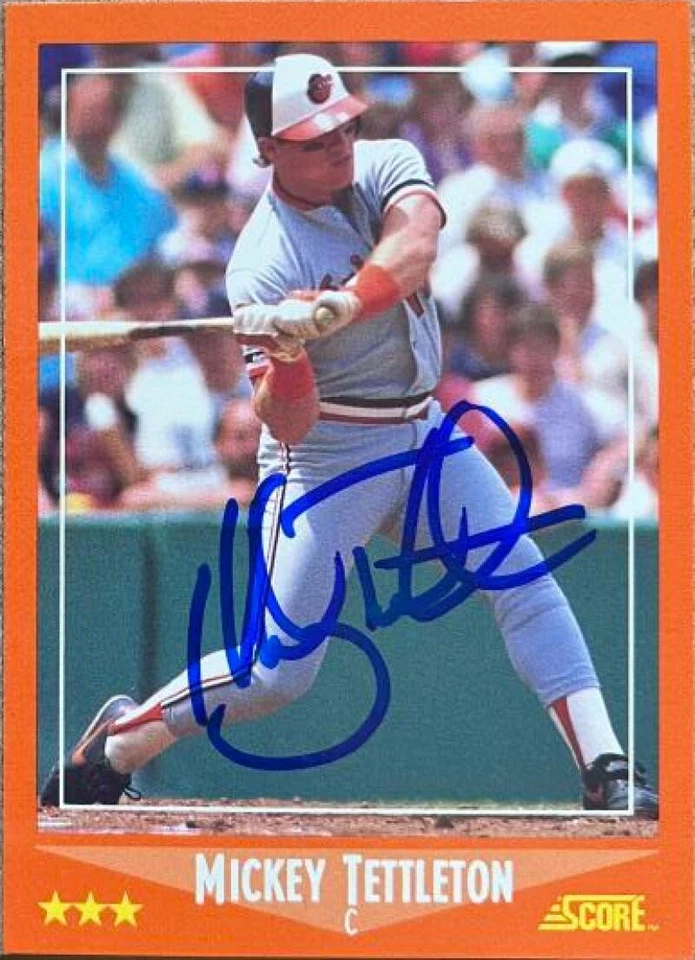 Mickey Tettleton Autografiado 1988 Puntuación Novato/Comercializado #31T Foto 1 de 1