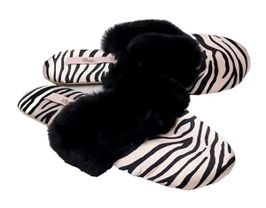 BOUX AVENUE Womens Soft Black White Zebra Print Faux Fur Small UK 3 - 4 - Picture 1 of 6
