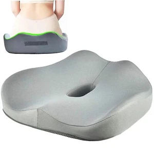 Memory Foam Seat Cushion Office Chair Car Seat Pad Coccyx Tailbone Pain Relief** - Picture 1 of 9