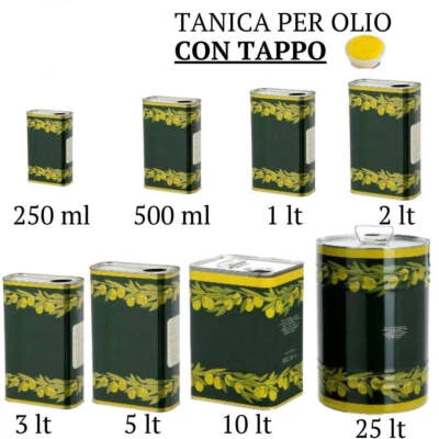 CASCIAROAGRICOLTURA LATTINA LATTA FUSTO PER OLIO BANDA STAGNATA DA LT.10 CON TAPPO