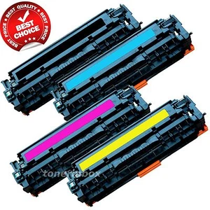 Set of 4 PK CE320A 128A Laser Toner For Color HP LaserJet Pro CM1415FNW CP1525NW - Picture 1 of 5