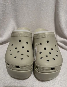 Crocs Siren Clog Platform Block High Heel Bone 208547-2Y2 Womens Size 9 | Mens 7 - Picture 1 of 3