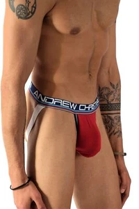 Andrew Christian Jock Almost Naked Cotton Fabric Undies Red 91089 28 - Picture 1 of 10
