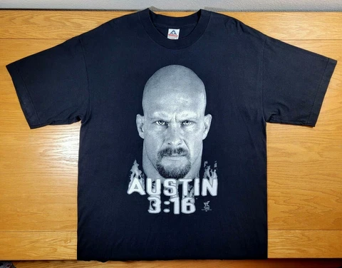 STONE COLD STEVE AUSTIN Vintage 1998 WWF Titan WWE Wrestling T-Shirt Men's XL Cover