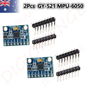 2Pcs GY-521 MPU-6050 MPU6050 3 Axis Accelerometer Gyroscope Module For Arduino - Picture 1 of 9
