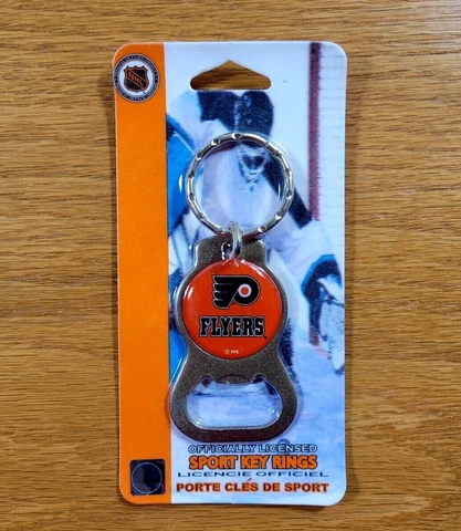PHILADELPHIA FLYERS Hockey Metal NHL Bottle Opener Key Ring Keychain - BRAND NEW Cover