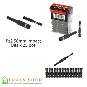 Impact PZ2 x 25 piezas juego 50 mm Pozi-drive 2 con soporte de brocas de 1 pieza de Neilsen - Imagen 1 de 4