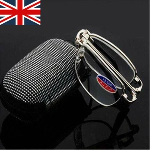 Men Women Folding Reading Glasses Rotation Eyeglass +1.5 +2.0 +2.5 +3.0 UK!! - Picture 1 of 15