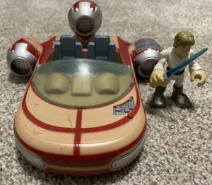 Playskool Star Wars Galactic Heroes Luke Skywalker Landspeeder + Figur - Bild 1 von 6