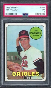 1969 Topps # 573 Jim Palmer Orioles HOF PSA 1 - Bild 1 von 1