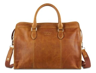mano Don Pietro Bristol Weekender Reisetasche Tasche Cognac braun - Bild 1 von 4