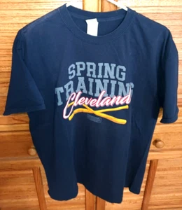 Cleveland Guardians Indians Mens XL T-Shirt Tee Shirt Spring Training Blue - Picture 1 of 5