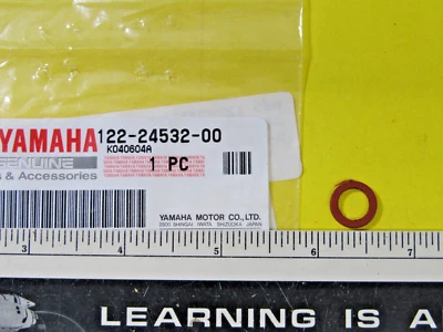 JUNTA PETCOCK YAMAHA YJ2 DT100 DT5 G6S GT80 YZ80 NOS OEM 122-24532-00-00 jh Foto 1 de 4