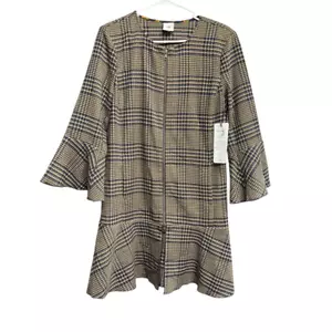 Cabi 3903 Flounce Jacket women’s size small classic tartan color New with tag - Picture 1 of 7