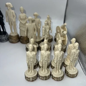 Vintage Revolutionary War 30 Pieces Chess Battle on Bunker Hill - Read Below - Picture 1 of 4