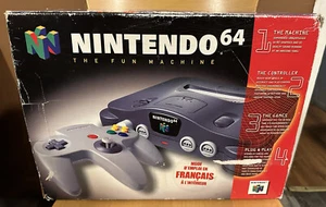 Nintendo 64 N64 With Box, Styrofoam, Controller/Cables Tested & Working Console - Picture 1 of 24