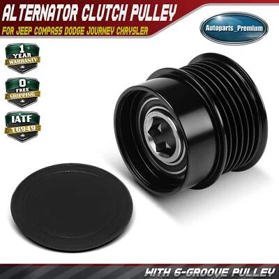 Alternator Clutch Pulley for Jeep Compass Dodge Journey Chrysler 200 6-Groove CW - Image 1 of 4