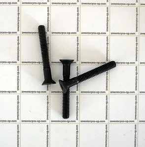 TORNILLO DE ZÓCALO AMERICANO, 1/4-20 X 2 TORNILLO DE CABEZA PLANA, NEGRO 12 PIEZAS - Imagen 1 de 1