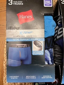 3 packs Hanes underwear 9 pair Comfort Flex Fit X-Temp Boxer Briefs 2X 44-46 - Picture 1 of 5