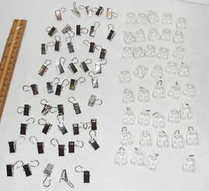39Pcs Curtain Track Glider Shower Ceiling Hooks Clip 39 white runners 45 clips - Picture 1 of 4