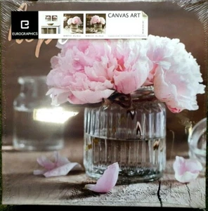 Eurographics KD_DC5123 30x30cm Canvas Art Blume Rosa Glas, NEU/OVP - Bild 1 von 1