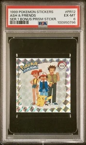 Pikachu & Friends 1999 Artbox Prism Pokemon Stickers Series 1 PSA 6 #PR12 - Picture 1 of 3