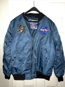 Up And Way Junior Astronaut Jacket Child Size M NASA Space Shuttle Multi Patches - Picture 1 of 11