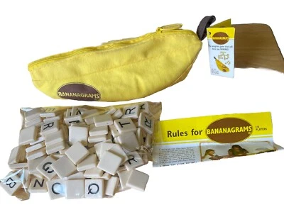 Bananagrams Classic Anagram Word Tile Game 144 Tiles Banana Pouch & Instructions - Image 1 of 4