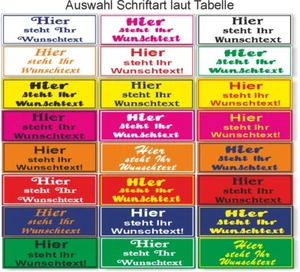 Schild WUNSCHTEXT PVC 4mm wetterfest 30x10/20x8 mehrfarbig Schild Tür Tor - Bild 1 von 29